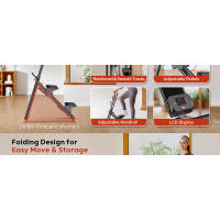 HitGo Stepper plegable - Escalador de escaleras vertical para gimnasio en casa, equipo de entrenamiento cardiovascular de cuerpo completo con manillar ajustable - details 5