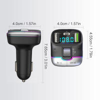 Transmisor FM para coche con Bluetooth 5,3, adaptador inalámbrico, reproductor MP3, llamada manos libres, USB Dual, PD, Cargador rápido, rueda de rodillo - details 22