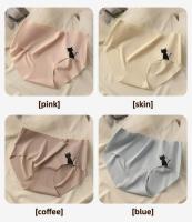 Bragas sin costuras para mujer, lencería de seda helada, bragas de gato, ropa interior Sexy, conjunto de ropa interior íntima ultrafina, 3 uds. - details 1