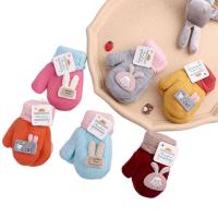 Guantes de punto para niños y niñas, manoplas cálidas, dibujos animados, conejo, lindo - details 4