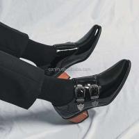 Nuevo 2025 tacones altos de danza irlandesa para hombre, diseño de moda de cuero Formal, hebilla grande 46, zapatos clásicos de marca con cremallera - details 4