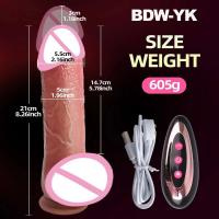 Leten-vibrador realista para mujer, consolador de empuje, estimulación del ano y la vagina, Control remoto, pene grande falso, Juguetes sexuales - details 9