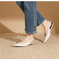Nuevos zapatos adelgazantes de tacón bajo y poco profundos para mujer, zapatos planos - details 17