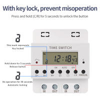 Temporizador Digital de 220V, 50Hz, 60A, relé programable diario y semanal, temporizador electrónico de Riel Din, controlador de tiempo - details 5