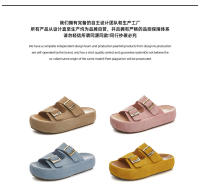 Nuevas zapatillas de cuero ropa casual de moda versátil fondo plano medio arrastre zapatillas de playa premium para mujer - details 5