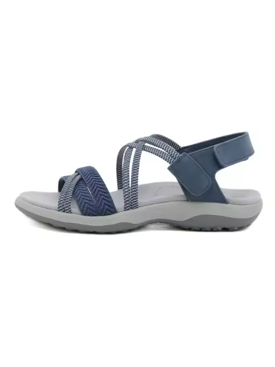 Nuevo 2025 sandalias deportivas con banda de goma Velcro zapatos de mujer de gran tamaño - 1