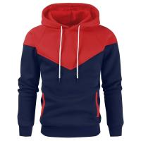 Sudadera con capucha de retales para hombre, ropa informal holgada de lana, ropa de calle cálida, moda masculina, prendas de vestir deportivas de otoño e invierno - details 29