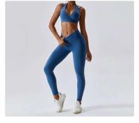 Conjunto de yoga sin costuras de 2 piezas para mujer, sujetador para gimnasio y correr, ropa deportiva, body, sujetador deportivo - details 18