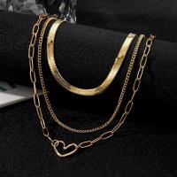 Collar de Cadena de Hueso de Serpiente de Amor en Capas Accesorio Diario Personalizado para Mujeres - details 1