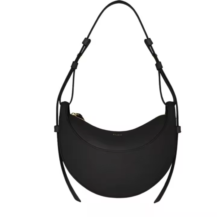 Bolso De Media Luna Polene Para Mujer Bolso De Cuero Para Las Axilas - 1