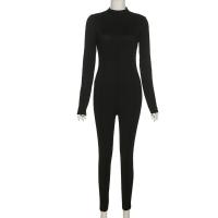 Mono Deportivo de Moda para Mujer de Cuello Alto y Cintura Alta Color Sólido, Estilo Otoño-Invierno - details 7