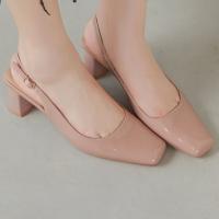 Sandalias de Tacón Alto Informales para Mujer Comodidad con Estilo, Boca Profunda, Correa Trasera, Punta Cuadrada - details 4