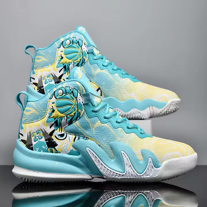 Zapatillas de Baloncesto de Alta Comodidad para Hombres Suela Antideslizante, Aireada, Entrenamiento de Gimnasio, Zapatillas de Adolescentes - 1