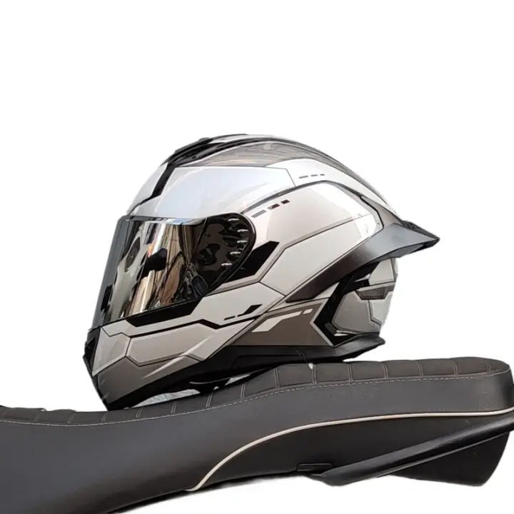 ORZ-Casco completo de cara para motocicleta, protector de cabeza para Moto de carreras, aprobado por DOT - 1
