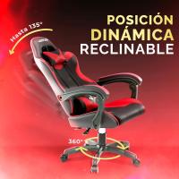 Silla de Juegos Profesional con Masajeador Ergonómica de Oficina con Altura Ajustable y Respaldar Rebotable - details 42