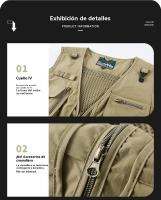 Chaleco de Hombre Transpirable de Secado Rápido – Multibolsillos para Pesca, Fotografía y Actividades al Aire Libre - details 26
