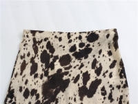 Falda midi de longitud media con textura de seda estampada versátil para mujer primavera otoño - details 3