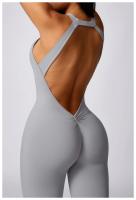 Ropa de yoga de una pieza con diseño de melocotón sin mangas, secado rápido, perfecta para pilates y fiess Fabricado en China - details 18