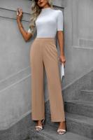 Pantalones elegantes de cintura alta para mujer, comodidad y estilo en primavera y otoño. - details 12
