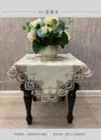 Mantel cuadrado de tela blanca, cubierta de comedor de encaje bordado, mesa Juppe wer, manteles elegantes, toallas - details 9