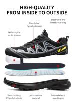 Safety Shoes Men With Steel Toe Cap Anti-smash Men Work Shoes Sneakers Light Puncture-Proof Indestructible Shoes - details 3