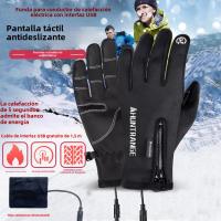 Guantes de invierno para hombres y mujeres, guantes calefactados con pantalla táctil, USB, impermeables, para acampar, senderismo, esquí, cálidos - details 1