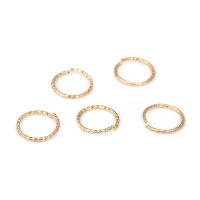 Anillos de salto de alambre trenzado de latón color oro de 18K de 5MM 6MM 8MM 10MM 12MM, anillos divididos, suministros para la fabricación de joyería, accesorios para bricolaje - details 18