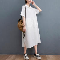 Elegante Vestido Oversize de Verano Manga Corta, Ajuste Suelto, Moda Vintage Negro para Mujeres - details 8