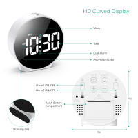 Reloj de Mesa LED ORIA Reloj de Alarma con Snooze Luz Nocturna Decoración de Hogar Regalos - details 1