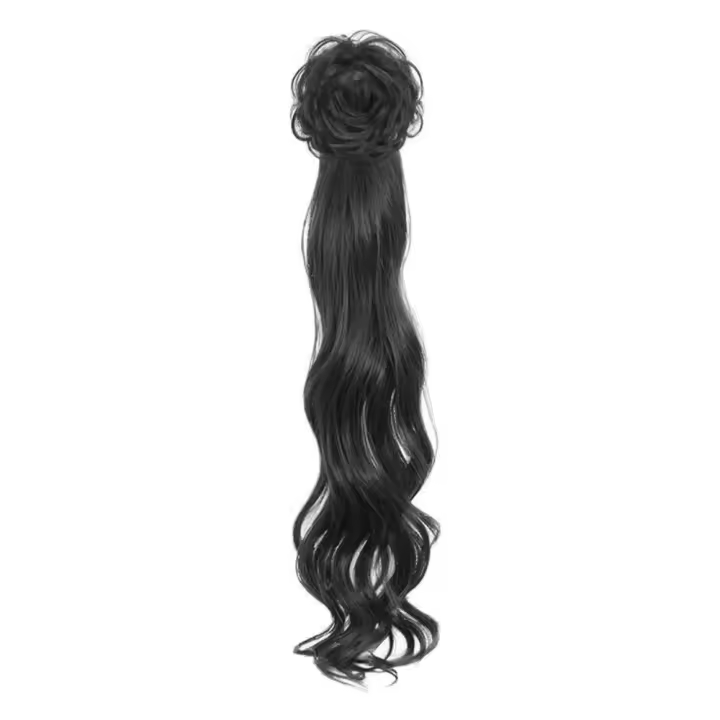 Peluca de estilo antiguo, nuevo estilo chino, cola de caballo baja, Hanfu, pinza de garra, peluca de cola de caballo, peluca de cabeza de bola, cola de caballo larga y rizada esponjosa para mujer - 1
