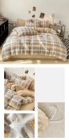 Funda de Edredón de Estilo a Cuadros Cubierta de Cama Doble Cara Cojín de Casa Cómodo (Sin Funda de Almohada) - details 18