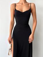 Vestidos elegantes para mujeres vestidos sencillos y de moda con tirantes medianos y largos - details 4
