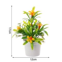 Plantas artificiales en maceta Multicolor Morning Glory, simulación Natural de plástico, accesorios para fotos en maceta, bonsái de imitación elegante - details 0