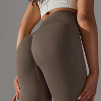 Leggings de yoga sin costuras para mujer, ropa deportiva de entrenamiento, pantalones deportivos de cintura alta - details 75