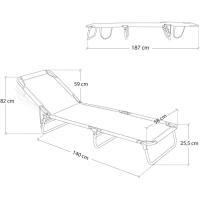 Exterior |   Ligera Plegable y Reclinable |   3 Posiciones |   para Playa Camping Piscina Terraza o Jardín Aguamarina - details 3