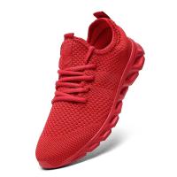Zapatos Deportivos informales para hombre, zapatillas ligeras de malla transpirable para exteriores, color blanco y negro, para correr y trotar - details 1