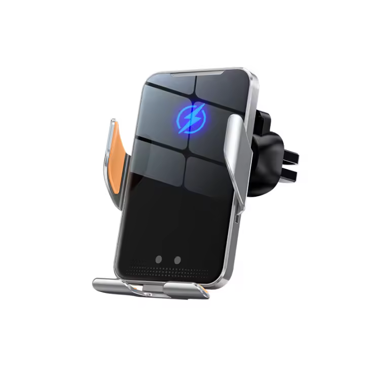 Cargador de Coche Inalámbrico Automático Carga Rápida Tipo USB Soporte de Aleación de Aluminio con Inducción Infrarroja Compatible con Múltiples Modelos de Teléfonos Móviles - 1