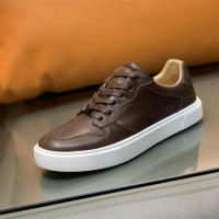 Zapatos casuales de cuero de vaca rayados a mano de alta gama para hombres - details 18