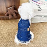 All Seasons Unique Dog Denim Dress Lightweight Pet Apparel Cute Puppy Vest Soft Adjustable Dog Shirts Clothes Pet Costumes - details 2