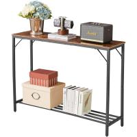 Consola de Entrada y Sofá, Estilo Industrial para Dormitorio, Salón - 107 x 30 x 78CM, Marrón Rústico - details 0