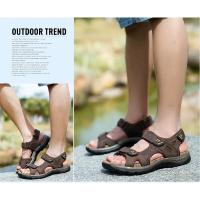 Nueva moda, zapatos de ocio de verano para hombre, sandalias de playa, sandalias de cuero genuino de alta calidad, sandalias suaves de talla grande para hombre, talla 38-48 - details 15