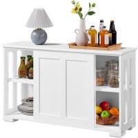 Salón con Puerta Corredera Vitrinas de Estrecho para Salón Sala de Estar 106x33x63cm Blanco - details 0