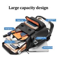 Mochila de viaje de gran capacidad para hombre, bolsa de zapatos impermeable para senderismo al aire libre, para ordenador portátil de negocios de 17 pulgadas, 50L - details 1