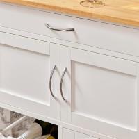 Carrito de Cocina Carrito de Servir con 3 Puertas y 1 Cajón Gris L67cmxH87cmxD38cm - details 23