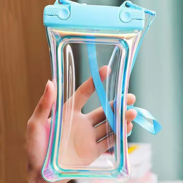 Bolsa seca para teléfono móvil, bolsa impermeable a prueba de agua, cubierta protectora subacuática para teléfono móvil, pantalla táctil, Color láser - 1