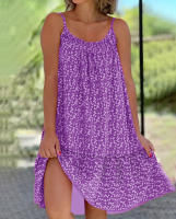 Verano nuevo vestido de chaleco de tirantes sin mangas floral oscilante idílico europeo y americano. - details 16