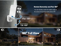 Cámara de seguridad exterior Wifi de 4MP Solar Outdoor 180 ° Rotación de la sartén Tarjeta SlM 4G Cámaras de protección segura PlR Detección humana Batería de baja potencia y larga duración Batería de 9000 mAh Cámara Ubox APP - details 2