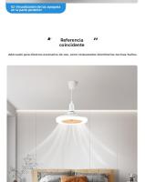 Lámpara Ventiladora LED con Control Remoto Ventilador de Techo Silencioso, 3 Colores Ajustables, Fácil Instalación, Ideal para Dormitorio y Sala de Estar, Diseño Moderno y Eficiente - details 17