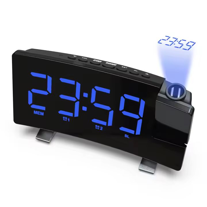 Radio despertador, reloj de carga y proyección - 1