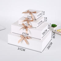 Caja de regalo de papel Kraft blanco, 5 piezas, caja de almacenamiento de dulces, Chocolate, galletas, suministros de fiesta, almacenamiento de ropa para cumpleaños - details 5